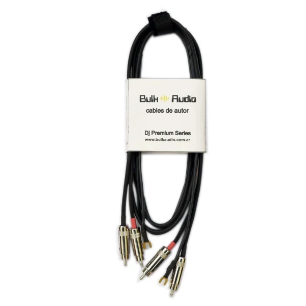 Cable de audio stereo para bandejas giradiscos RCA + masa [DISCO]