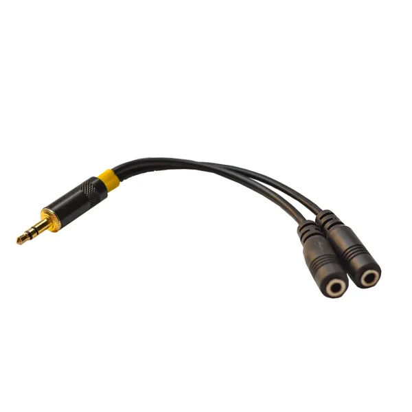 Cable de audio de miniplug stereo a 2 minijack dual mono [DJ-SPLITT]