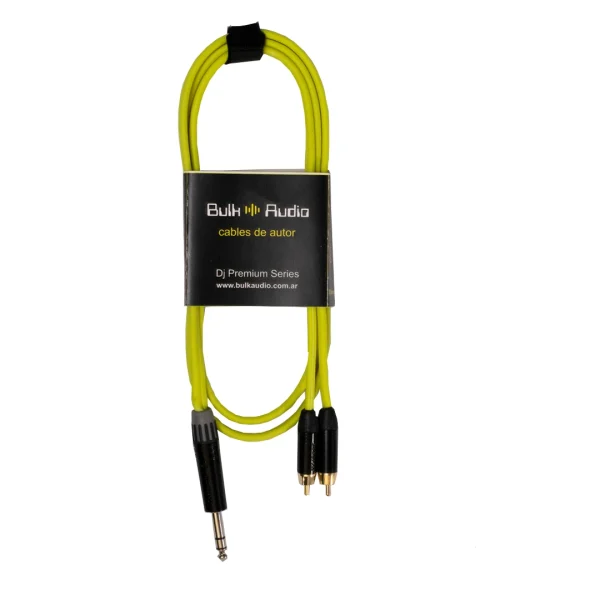 Cable de audio de PLUG 6.35 mm stereo a 2 RCA [STUDIO]