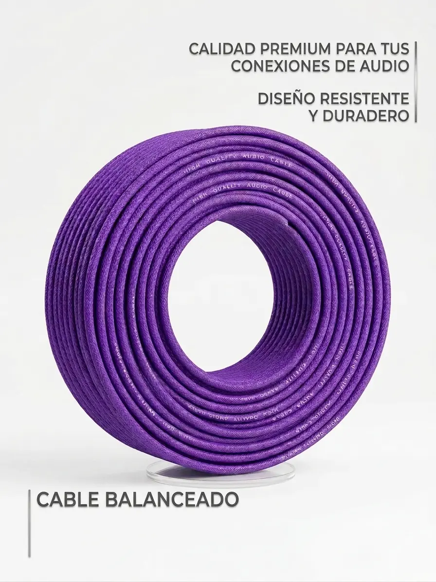 Cable balanceado 6mm color violeta