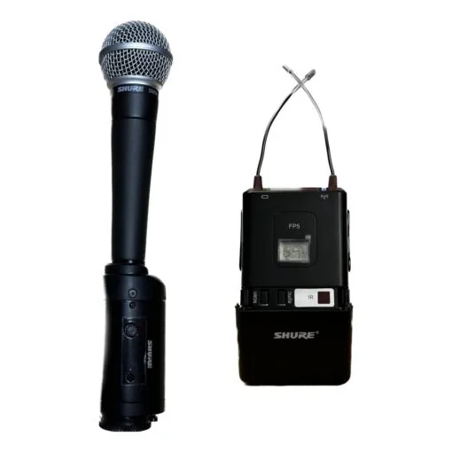 Micrófono Shure SM58 inalámbrico con receptor a camara
